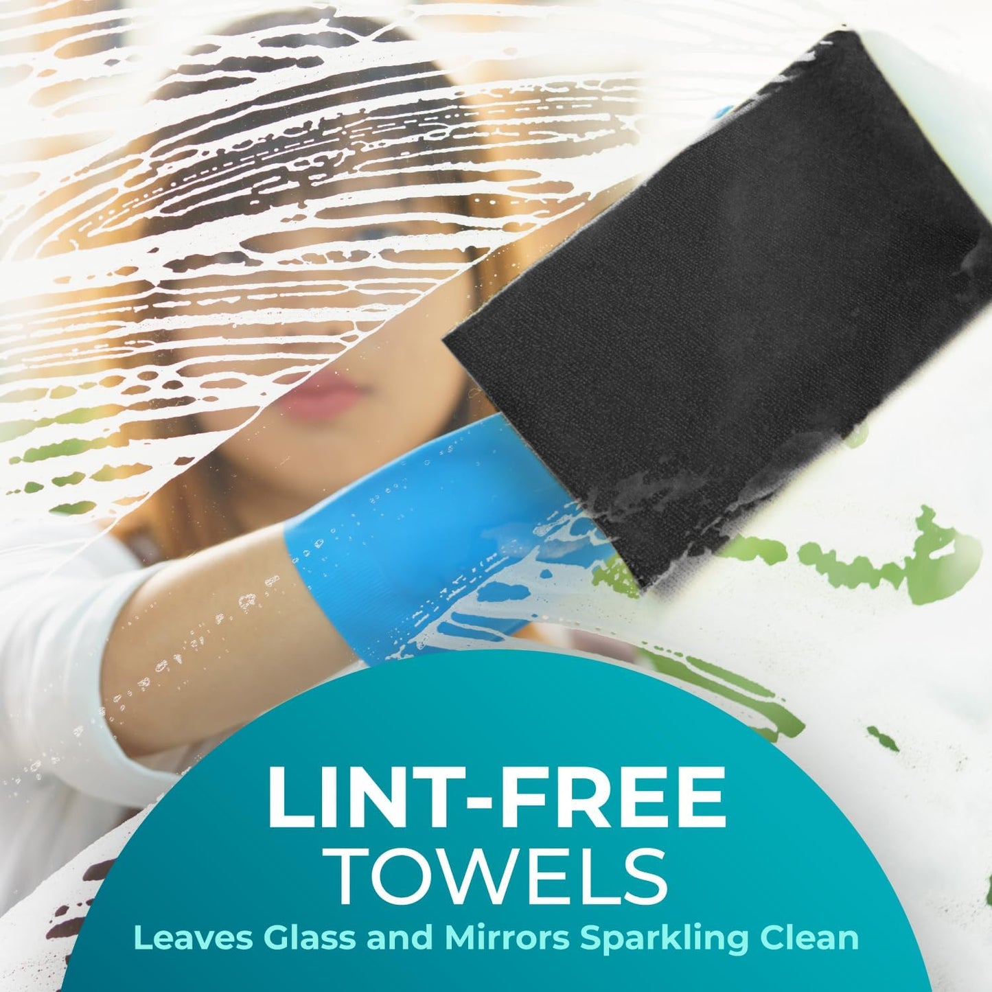 100 Pack Microfiber Cleaning Cloth Roll - Tear Away Reusable Paper Towels Washable, 11.8" Ultra Absorbent Cleaning Supplies for Housekeeping, Cleaning Rags Microfiber Towel, Lint Free Cloth Value Pack