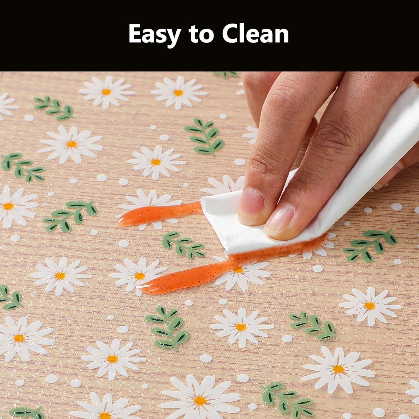 INNOLITES Shelf Liner – Cabinet & Drawer Liner Non-Adhesive – Waterproof Oil-Proof – Durable EVA with Floral for Kitchen Cabinets Refrigerator – BPA-Free, Easy to Cut 17.7" x 78.7"