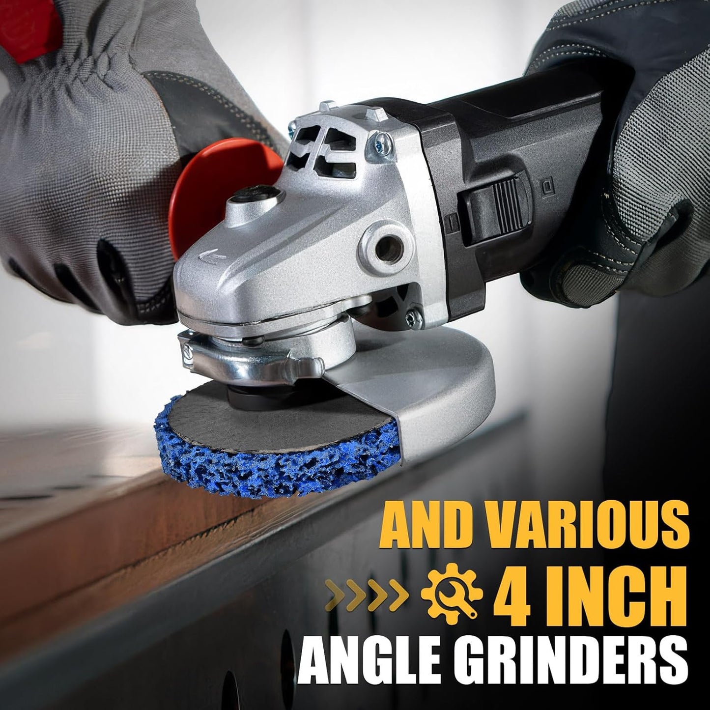 10Pcs Strip Discs Stripping Wheels, Paint Stripper Wheels 4" x 5/8" Rust Remover Wheel Remove Paint for Angle Grinder Paint Strip Wheel Quick Abrasive Discs Rust