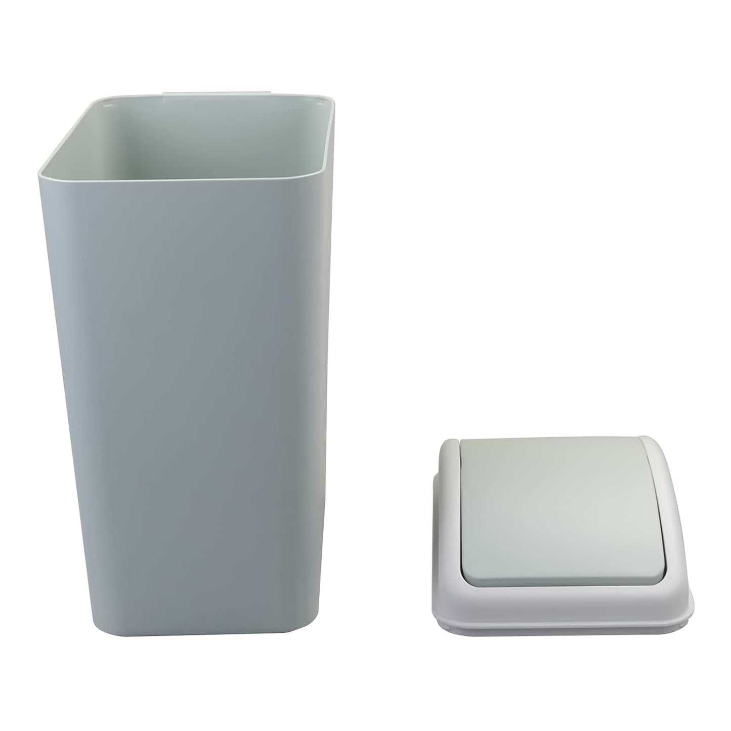 1 Pack Plastic Waste Can, Garbage Can with Swing Lid, 4.5 Gallon Kitchen Trash Can (Blue)