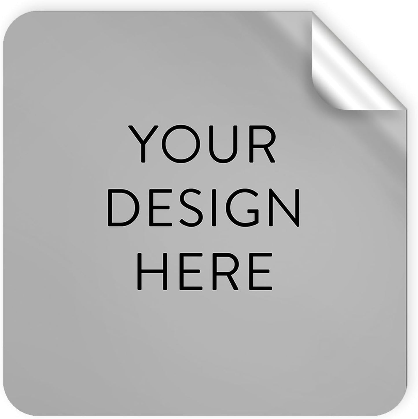 100 Custom Vinyl Stickers - Upload Your own Image, Text, Design, Logo - Personalized Logo Labels for Handmade, Packaging, Bottle, Jars, Candle, Brand Stickers (Gray, 1.5x1.5 Square)