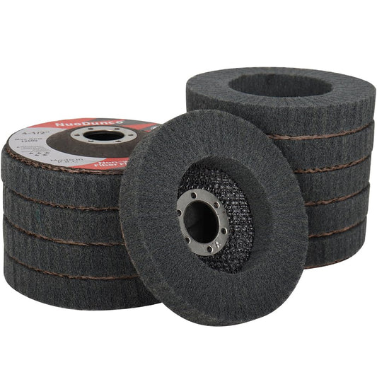 10Pcs 600 Grit Scour Flap Disc 4 1/2 Inch Angle Grinder Attachment Stainless Steel Aluminum Polishing Wheel Scouring Pad Wire Brush Sanding Disc