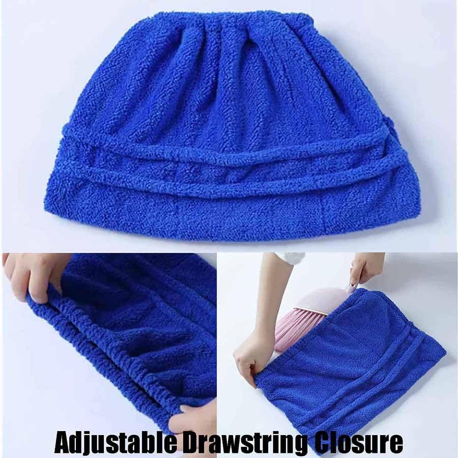 Icexeco Lazy Broom Cover Cloth, Multifunctional Lazy Brooms Cover, Washable Reusable Microfiber Broom Sweeping Refill, Wet & Dry Dual Use, Washable Mop Covers (4PCS-Blue)