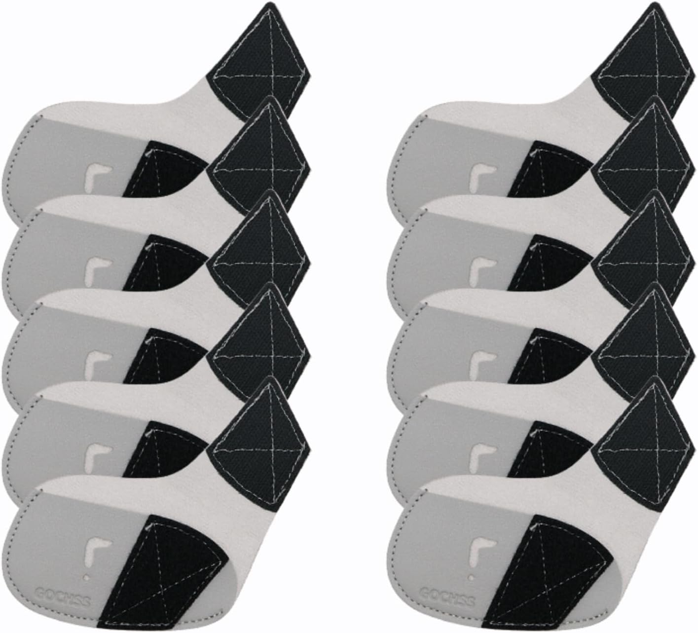 I Golf Iron Headcovers 10pcs PU Fit Both Right-Handed Clubs Golf Club Protector for Titleist Callaway Ping Taylormade Fit More Brands Golf Iron.