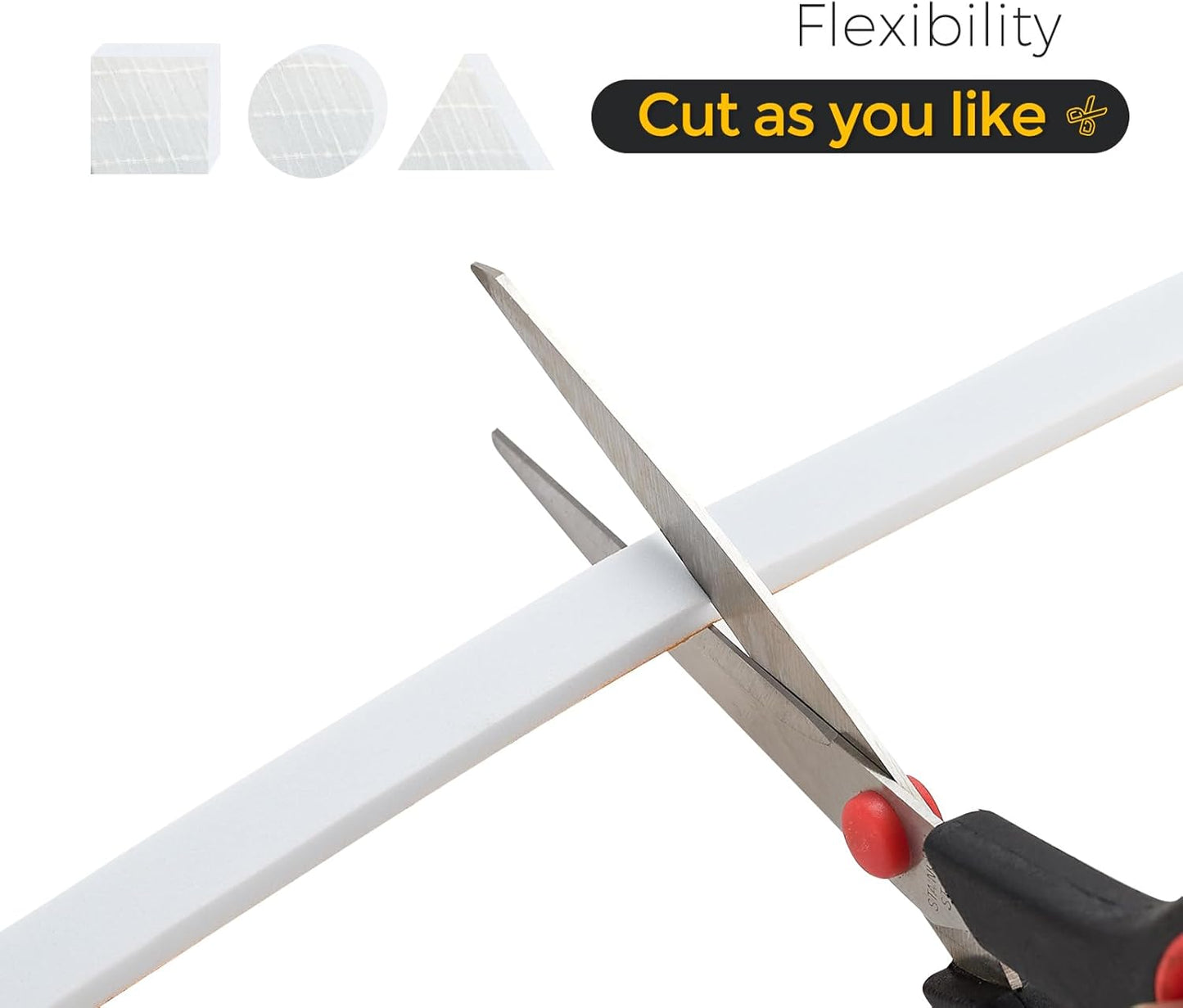 10 Feet Weather Stripping Door Seal, 3/4" Wide X 5/16" Thick Door Seal Strip High Density Foam Tape Adhesive Strip for Door Soundproofing,Window Insulation (3/4" x 5/16" x 10FT,White)