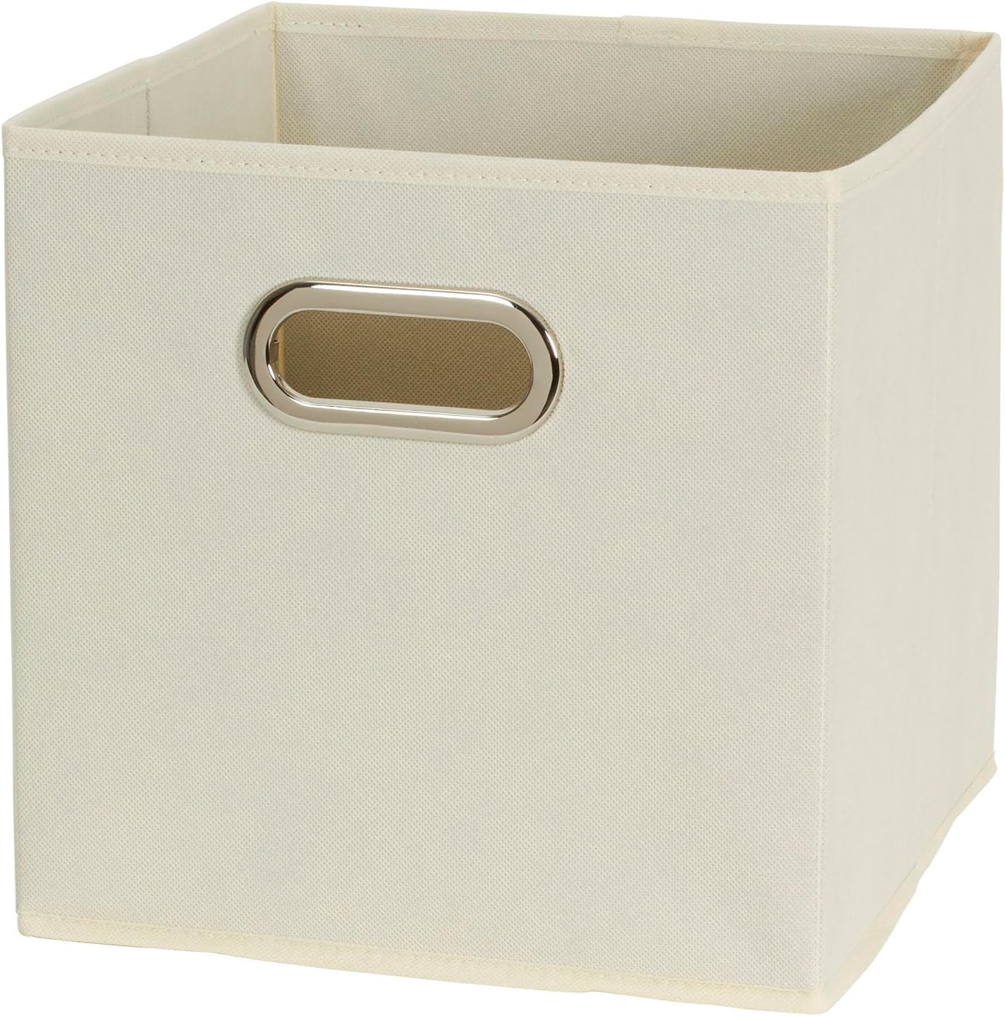 Household Essentials 82-1 Foldable Fabric Storage Bins | Set of 6 Cubby Cubes with Handles | Natural (Pack of 6)
