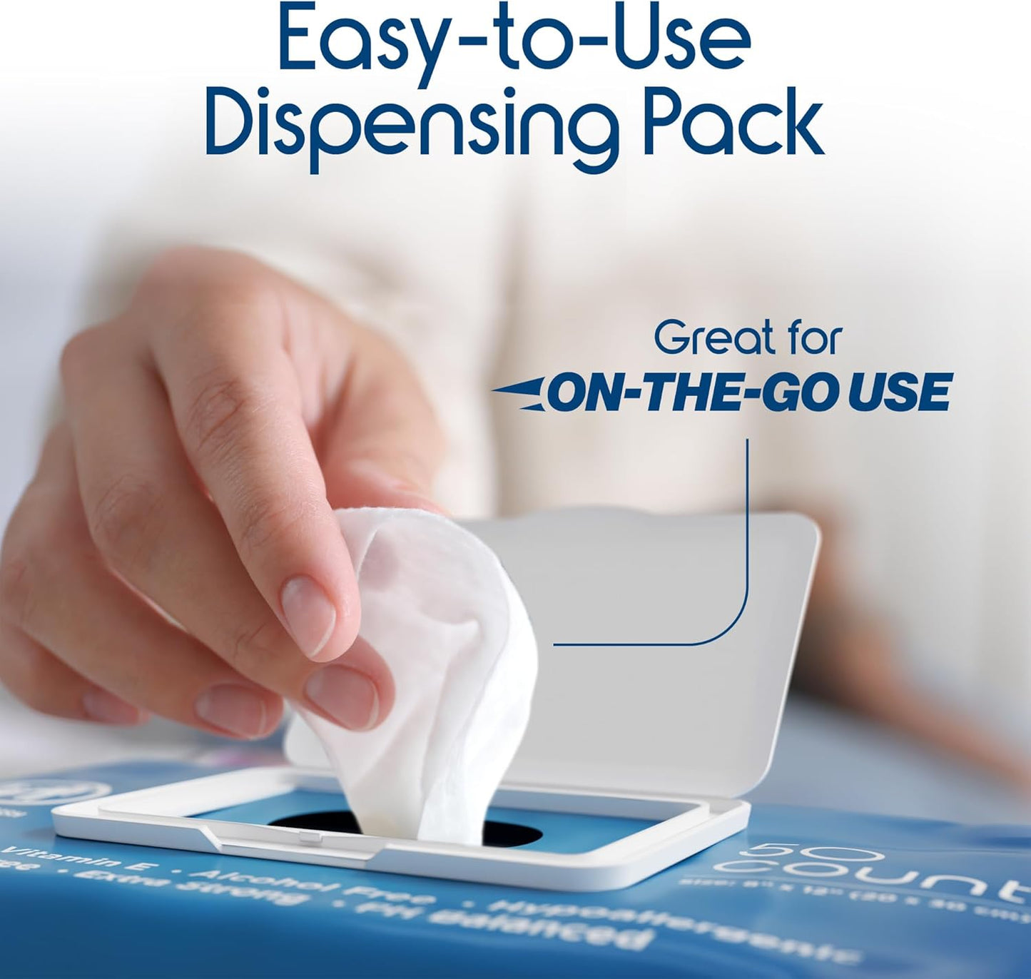 Inspire Adult Wet Wipes, Wash Cloths | Adult Wipes for Incontinence & Cleansing for Elderly, 8"x12" (50 Count (Pack of 1))