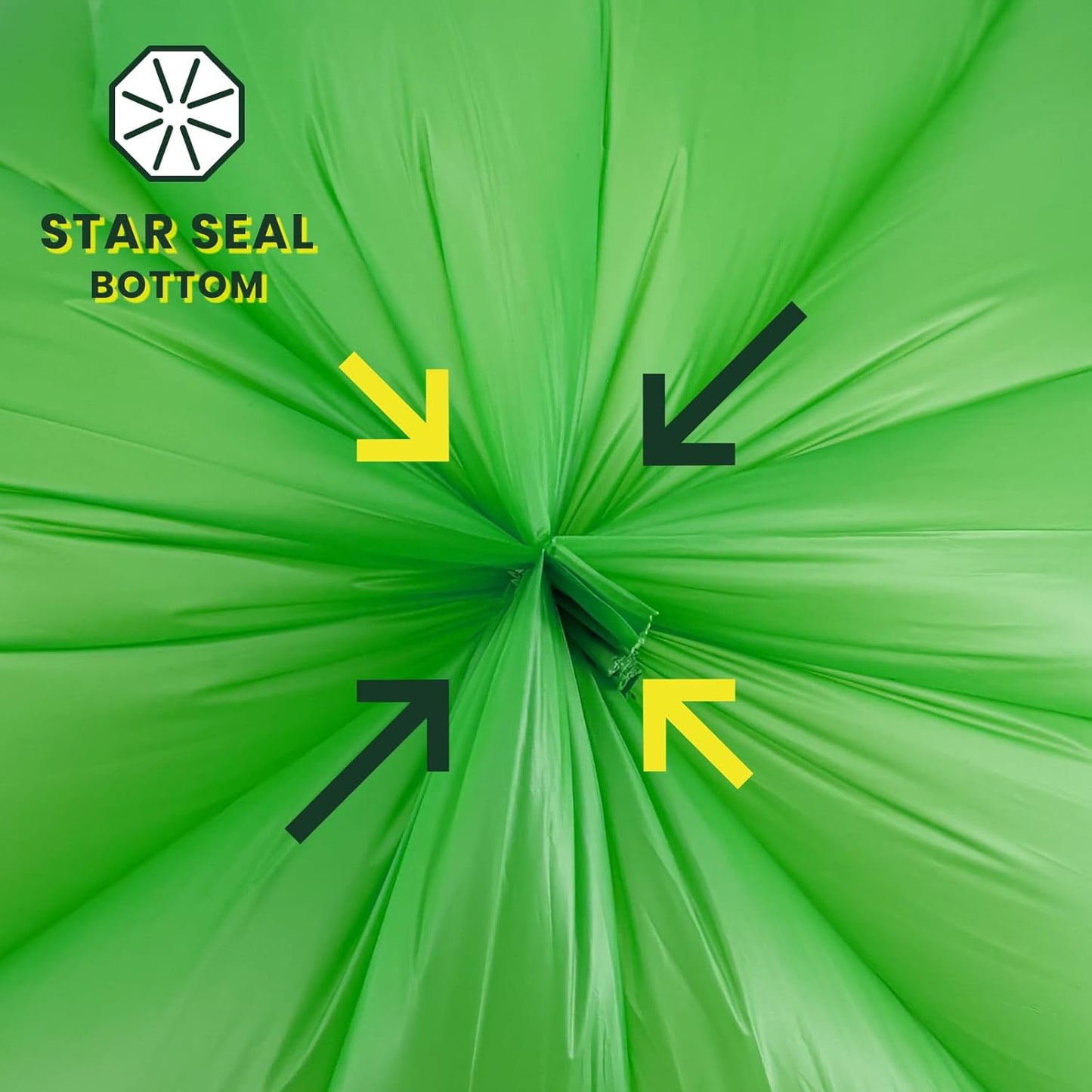 1.6 Gallon Compostable Food Scrap Bags Handle Tie for Kitchen Countertop Bin, 6 Liter Small Compost Bags, 100 Count (Pack of 2), BPI Certified and Meet The ASTM D6400 Standard