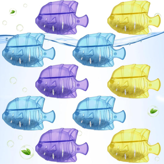 10PC Humidifier Cleaner Fish Universal Humidifier Tank Cleaner Works in All humidifiers and Fish Tanks Purifies Water, Prevent Hard Water Build-Up,Demineralization Cleaner(Blue Yellow Purple)