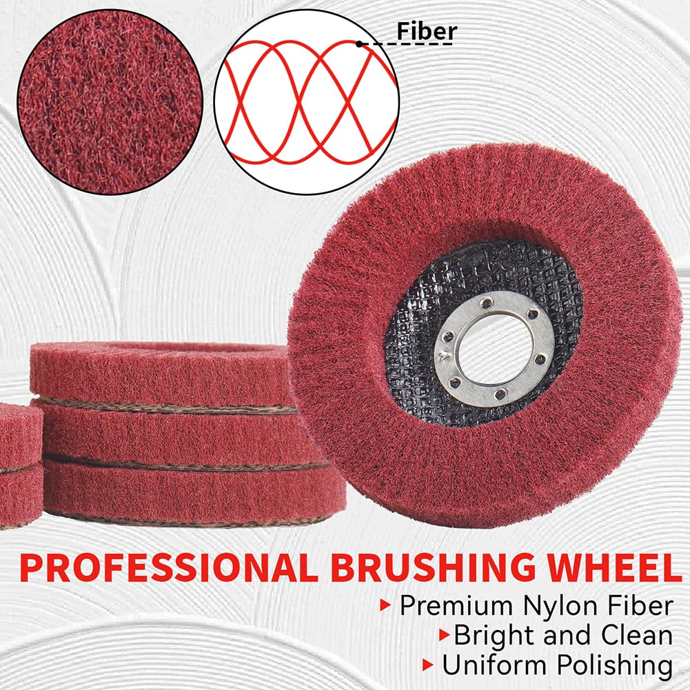 10Pcs 320 Grit Scour Flap Disc 4 1/2 Inch Angle Grinder Attachment General Purpose Wire Brush Polishing Wheel Rust Paint Remover Scratch Prep Sanding Disc