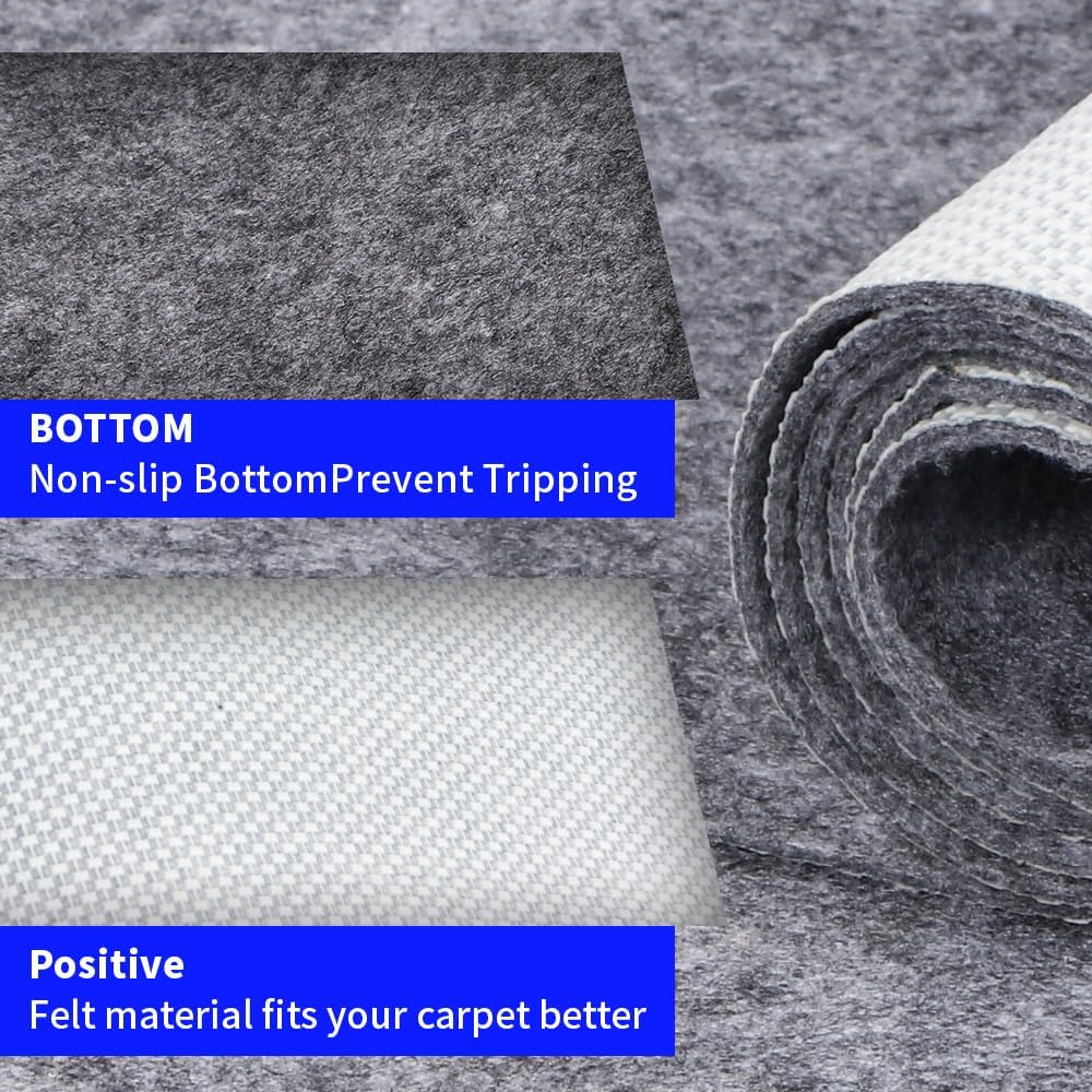 100% Waterproof Non-Slip Rug Pad 9x12 for Large Area Rugs Durable Felt Floor Protection pad for All Floors, Suitable for Cutting. Rug Pads Keep Rugs in Place and Provide Cushioning