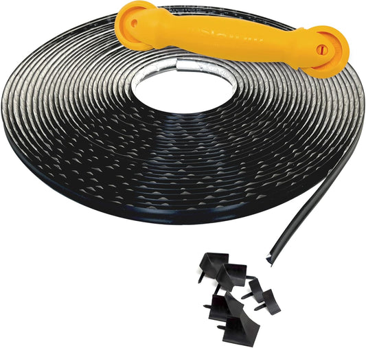 Instatrim Flexible Self-Adhesive Trim Bundle with Applicator & Corners - Caulking Kit with 50ft Black 1/2" Wide Caulk Strip, Applicator Tool, & 6 Corners - InstaTrim The Original Flexible Trim
