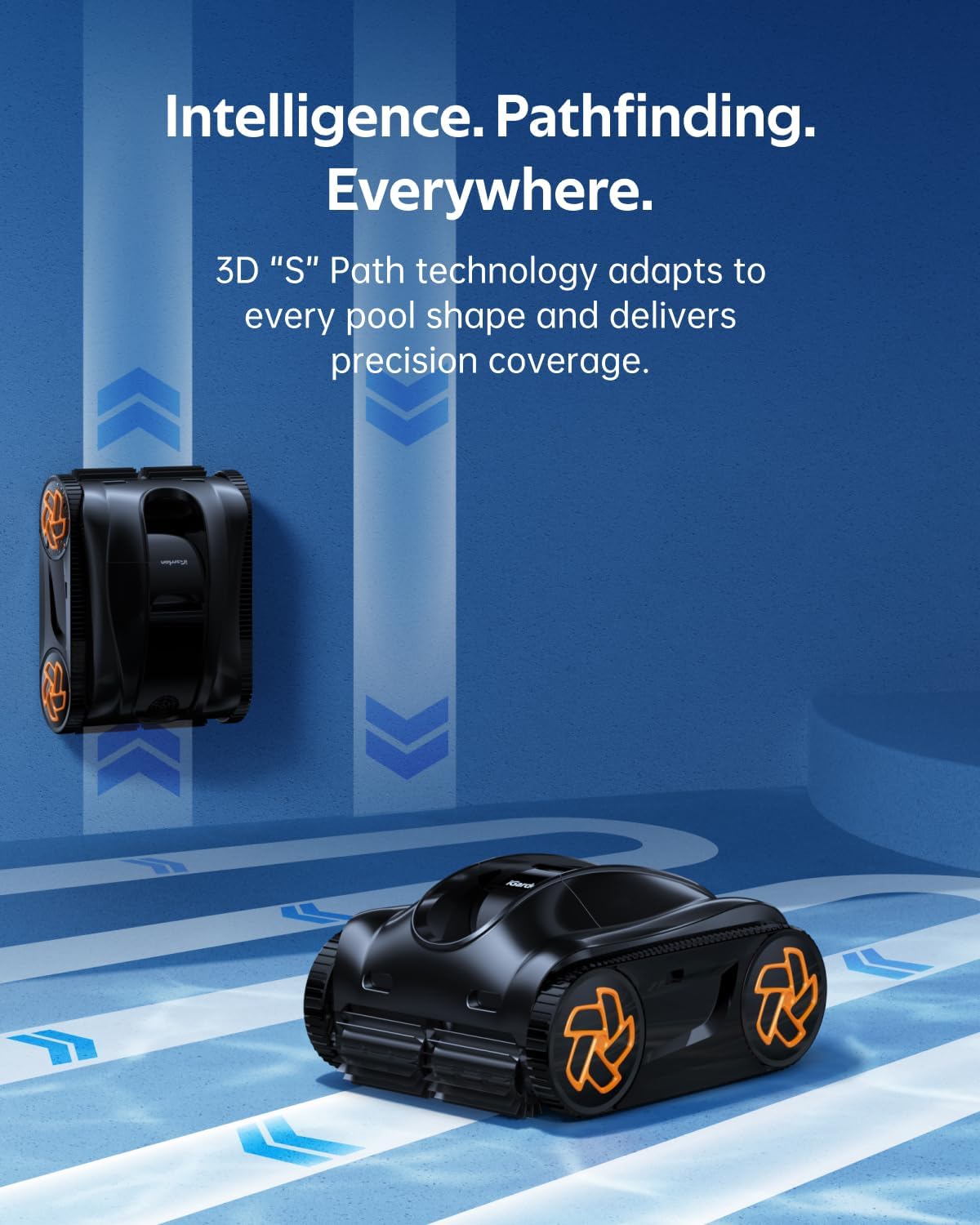 (2025 Upgrade) iGarden Pool Cleaner K80, 8H Runtime, Robotic Cordless Pool Vacuum, Smart Navigation, Touchscreen, 200% Turbo Suction, 4L Debris Basket, Self-Parking, for Above & In-Ground Pools