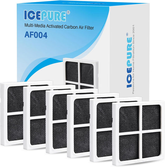 ICEPURE AF004 Refrigerator Air Filter Replacement for LG LT120F, Kenmore Elite 469918, ADQ73214402, ADQ73214404, 6PACK