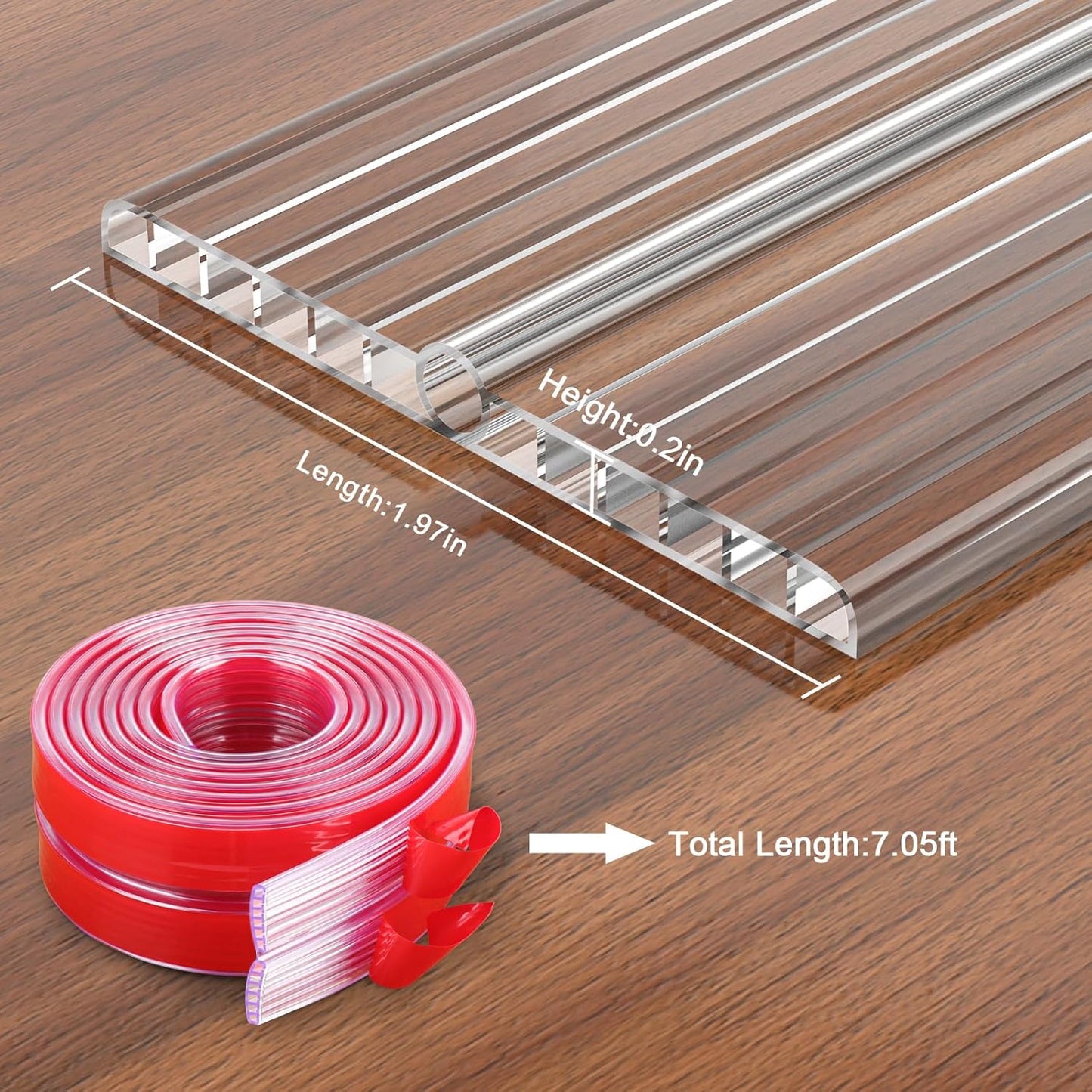 HOMREALM Baby Proofing 7.05ft Long (1.97" Wide) Corner Protector Baby Corner Guards Furniture Corner & Edge Safety Bumpers Clear Baby Proofing Bumper Cushion for Table Furniture Sharp Corners