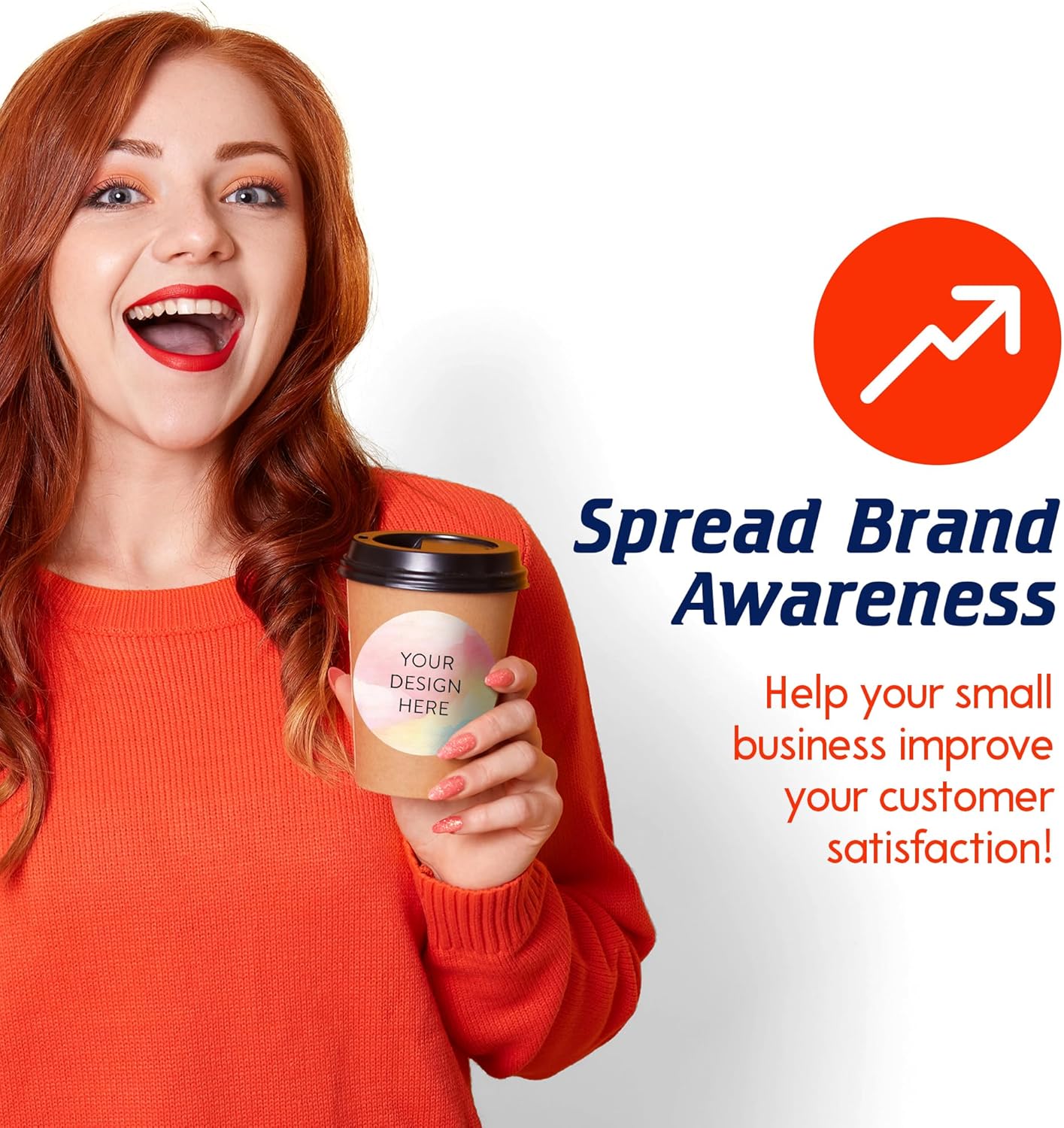 100 Custom Vinyl Stickers - Upload Your own Image, Text, Design, Logo - Personalized Logo Labels for Handmade, Packaging, Bottle, Jars, Candle, Brand Stickers (Watercolor, 3x3)