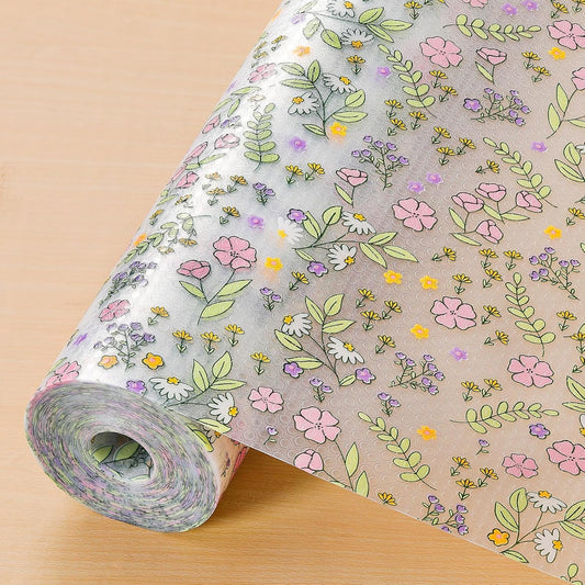 INNOLITES Non-Slip Shelf Liner – Cabinet & Drawer Liner Non-Adhesive – Waterproof Oil-Proof – Durable EVA with Floral for Kitchen Cabinets Refrigerator – BPA-Free, Easy to Cut 11.8" x 360"