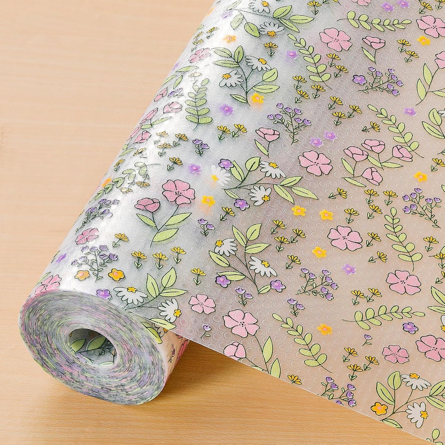 INNOLITES Non-Slip Shelf Liner – Cabinet & Drawer Liner Non-Adhesive – Waterproof Oil-Proof – Durable EVA with Floral for Kitchen Cabinets Refrigerator – BPA-Free, Easy to Cut 11.8" x 236"