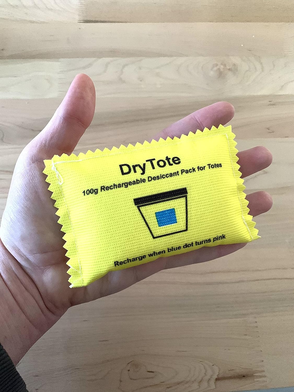 100g Rechargeable Desiccant Pack of 5 - Moisture Absorbing Bag - Silica Gel Desiccant Dehumidifier for Storage Bins and Totes